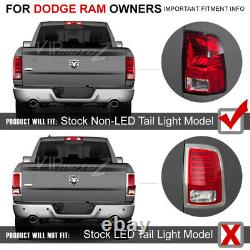 For 09-18 Ram 1500 / 10-18 Ram 2500 3500 C-SHAPE FULL LED Tail Light Black L+R
