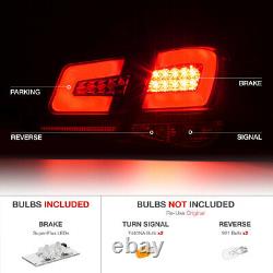 For 10-15 Chevy Cruze OLED NEON TUBE 4PC LED Rear Tail Lights Lamps Black SET