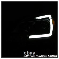 For 13-15 Nissan Sentra Sinister Black Smoke C-Shape LED U-Bar DRL Headlight