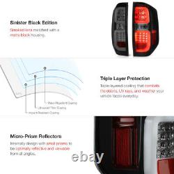 For 14-21 Toyota Tundra SINISTER BLACK Fiber OpTic LED Tail Light Brake Lamp