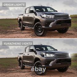 For 15-19 Toyota Hilux Revo SR SR5 Full LED DRL Sequential Signal Head Lights