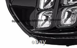 For 16-18 Kia Sorento Front Lower Bumper 4 Eyes Fog Lights Black With LED DRL