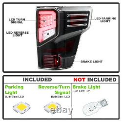 For 16-21 Nissan Titan/XD NEON TUBEBlack LED Tail Signal Backup Light Lamp SET