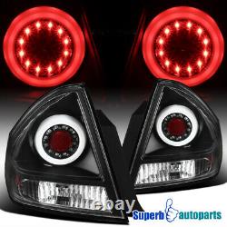 For 2006-2013 Chevy Impala Black Halo LED DRL Tail Lights Rear Brake Lamps