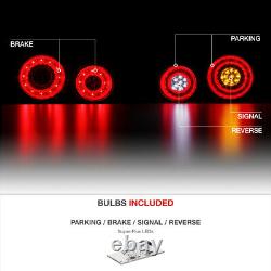 For 2009-2021 Nissan GTR Smoke NEWEST Dual LED Ring Tail Light SET Replacement