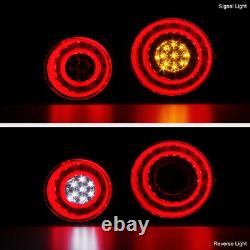 For 2009-2021 Nissan GTR Smoke NEWEST Dual LED Ring Tail Light SET Replacement