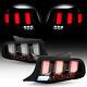 For 2010-2014 Ford Mustang Black Clear Sequential Led Tube Tail Light Brake Lamp