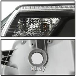 For 2012-2015 Toyota Tacoma PickUp LED DRL Light Tube HeadLights Black RH+LH