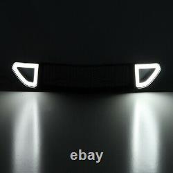 For 2015-2017 Ford Mustang ABS Black Front Upper Grille Hood With DRL LED Lights