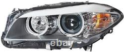 For 5 Series Headlight With LED DRL Hella Passenger Side Left Hand 2010-2013