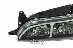 For 93 97 Toyota Corolla DX Headlight Black DRL Light LED Corner Lamps Set