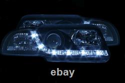 For Audi A4 95-00 DRL LED Projector Headlights Headlamps Lighting Spare Part Uk