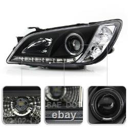 For Black 2001-2005 Lexus IS300 LED DRL Running Light Halo Projector Headlights