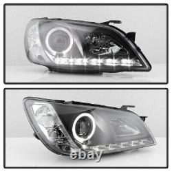 For Black 2001-2005 Lexus IS300 LED DRL Running Light Halo Projector Headlights