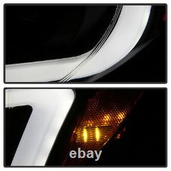 For Black Smoke 06-07 Subaru Impreza WRX LED DRL Light Tube Projector Headlights