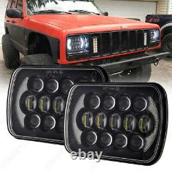 For Chevrolet Jeep Cherokee High Power 5x7 7x6\ Inch Led Beam Square Headlight
