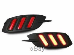 For Honda Civic 2016-2019 4DR LED Reflector Bumper Taillight Brake Light Bezels