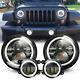For Jeep Wrangler Jk Jku 7'' Led Headlights Halo Drl & 4 Fog Lights Combo Kit