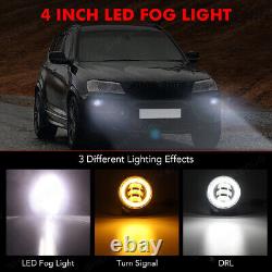 For Jeep Wrangler JK JKU 7'' LED Headlights Halo DRL & 4 Fog Lights Combo Kit
