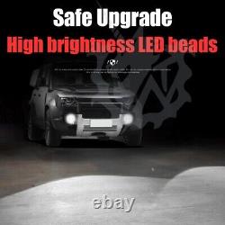 For LR Defender 2020-2024 LED Fog Lamp Daytime Driving Light DRL Grill cover