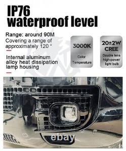 For LR Defender 2020-2024 LED Fog Lamp Daytime Driving Light DRL Grill cover