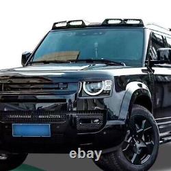 For Land Rover Defender 90 110 Gloss Black Led Roof Top Light Bar Drl 2020-2023