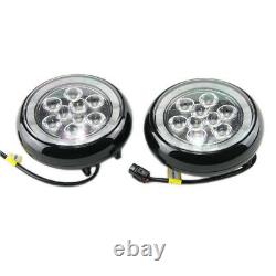 For Mini Cooper R55 R56 R57 R58 R60 LED Halo Rally DRL Driving Lights Black 12V