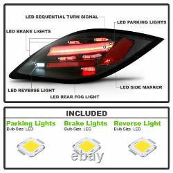 For Porsche 09-12 987 Boxster Cayman 718 Style Sequential LED Black Tail Light