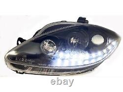 For Seat Leon 05-08 LED DRL Black Projector Headlights Lighting Lamp Spare Part