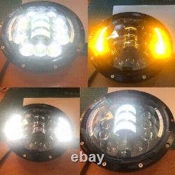 For UAZ Hunter/For Suzuki Samurai/For Nissan 2X 7Inch Round LED Headlights DRL
