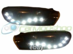 For VW Scirocco 08-15 Black DRL LED Projector Headlights Lighting Lamps