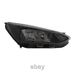 Ford Focus Mk4 Estate 2018- Black Headlight Headlamp With LED DRL Drivers Side