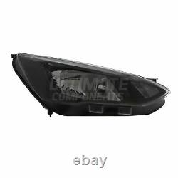 Ford Focus Mk4 Hatchback 2018- Black Headlight Headlamp & LED DRL Drivers Side