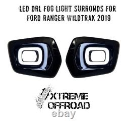 Front LED Fog DRL Surronds with Indicator for Ford Ranger T6 MK3 Wildtrak 2019+
