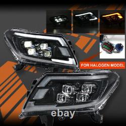 Full LED DRL Sequential Head Lights for Nissan NAVARA NP300 D23 -Halogen only