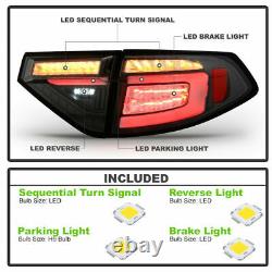 Full LED Sequencial Tail Light For 08-14 Subaru Impreza WRX Hashback Black Clear