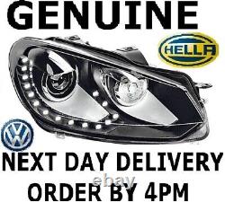 Genuine VW Golf MK6 Bi-Xenon AFS HELLA Headlight LED DRL LEFT HAND DRIVE 2009-12