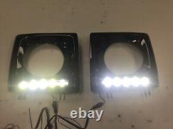 Head Lamp Light Cover + LED DRL Frame For Benz W463'86-'12 G500/G350/G63-Black