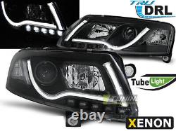 Headlights LED DRL Inside LTI Light Tube for AUDI A6 4F C6 Xenon Black LHD LPAUC