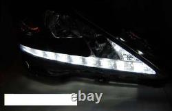 Headlights LED DRL Inside LTI Light Tube for Lexus IS 06-13 Black LHD LPLE04-ED