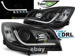Headlights LED DRL Inside LTI Light Tube for Opel INSIGNIA 08-12 Black LHD LPOP9