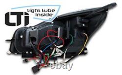 Headlights LED DRL Inside LTI Light Tube for Opel INSIGNIA 08-12 Black LHD LPOP9