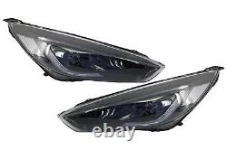 Headlights LED DRL for Ford Focus III Mk3 15-17 Bi-Xenon Look Dynamic Flowing