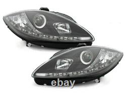 Headlights LED DRL for Seat Leon 1P Altea 2009+ Daytime Running Light Black