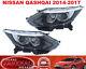 Headlights Nissan Qashqai J11 2014-17 Led Drl Black Drivers & Passenger Side