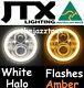 Jtx 7 Led Headlights White Drl Halo Flash Amber For Nissan Patrol Gq