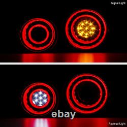LATEST Dual LED RING Black Tail Light For 2009-2021 Nissan GTR Black Track L+R