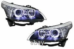 LED DRL Dayline Angel Eyes Headlights for BMW 5 Series E60 E61 03-2007 LCI Look