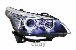 LED DRL Dayline Angel Eyes Headlights for BMW 5 Series E60 E61 03-2007 LCI Look