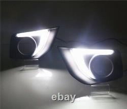 LED DRL Daytime Running Light Fog Lamp For Mitsubishi ASX Outlander 2016-18 Turn